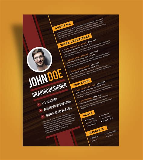 Whether you're a fresh grad looking for their first job or a seasoned professional, standing out amongst a sea of applicants can be quite daunting. Free Creative Resume Design Template For Graphic Designer PSD File - Good Resume