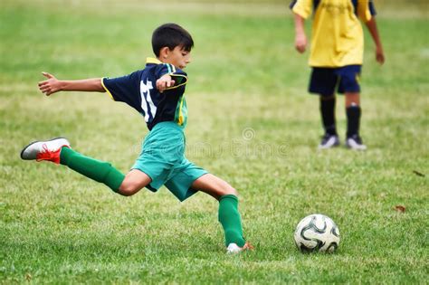 Young Boy Playing Soccer Stock Image Image Of Game Player 80859729