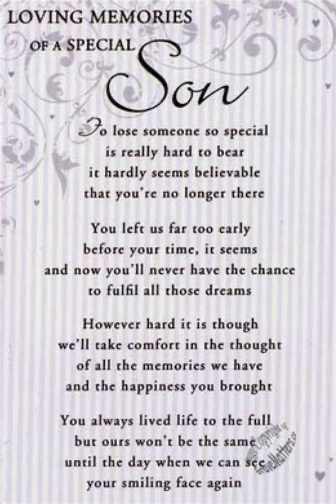 Pin By Vickieh On Quotes In Loving Memory Quotes My Son Quotes Son