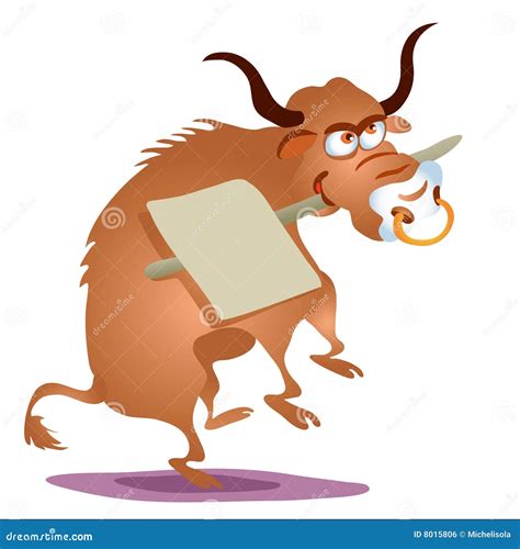 Ox Stock Vector Illustration Of Character Bull Astrology 8015806