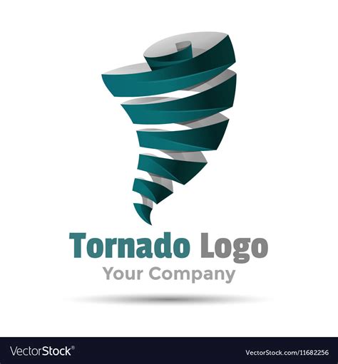 Hurricane Typhoon Tornado Wind Storm Volume Logo Vector Image