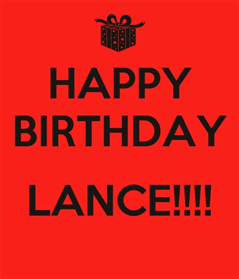 Happy Birthday Lance Poster Lala Keep Calm O Matic