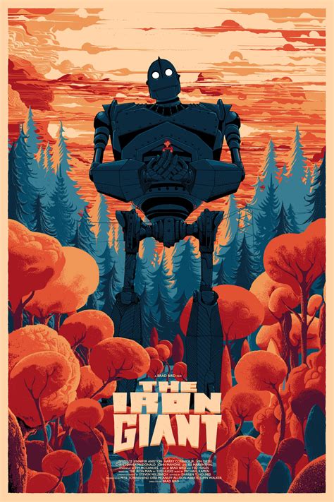 The Iron Giant Screen Print Kilian Eng Debut Art Movie Poster Art