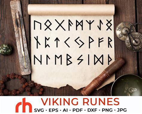 Viking Runes Svg Runic Alphabet Cut File Nordic Symbols Dxf Etsy Canada
