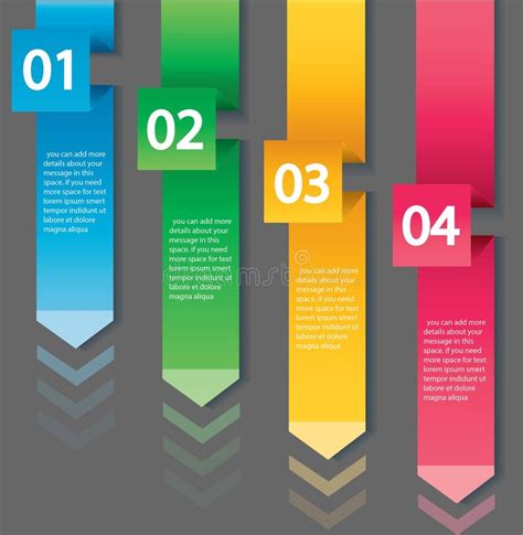 Arrow Infographic Concept Vector Template With 4 Options Parts
