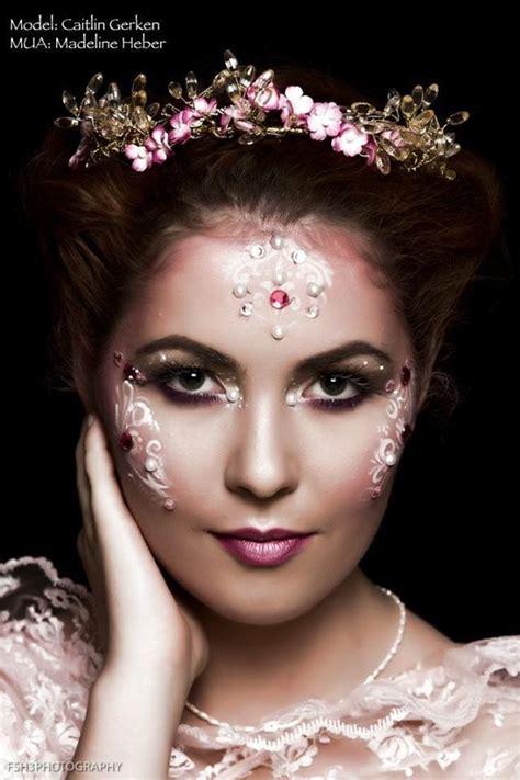 Beauty Make Up Halloween Face Makeup Crown Jewelry Fashion Moda
