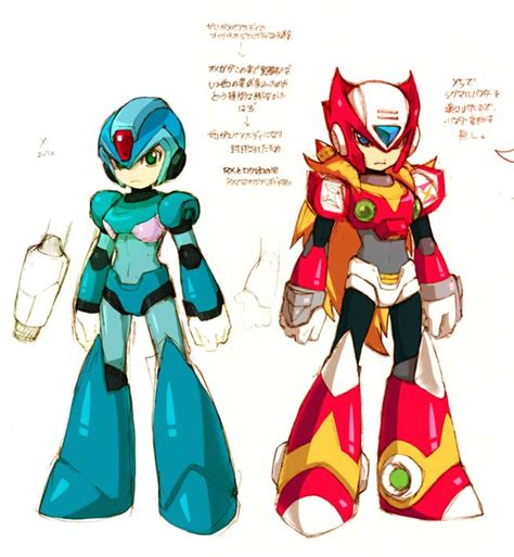 X And Zero Mega Man Art Character Design Retro Gaming Art