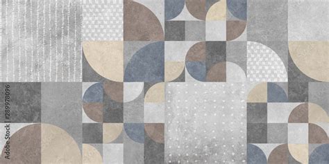 Abstract Geometric Retro Background Modern Wallpaper Design Cement