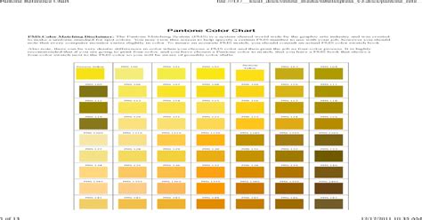 Pantone Color Reference Chart Reference Chart Color P