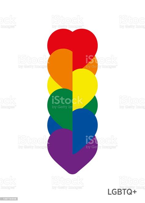 intertwined hearts representing lgbt colors stock illustration download image now istock