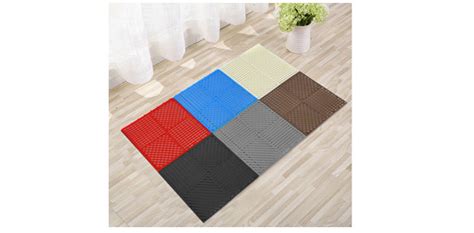 Surface Mounted Non Slip Outdoor Swimming Pool Mats 300mmx300mm 9mm Thick