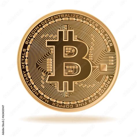 Bitcoin Physical Bit Coin Digital Currency Cryptocurrency Golden