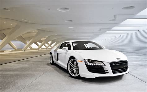 Free Wallpaper Of The Top Cars A White Sports Car Audi R8 Free