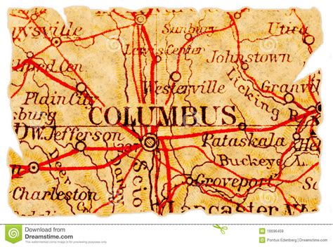 Columbus Old Map Stock Image Image Of Maps Geography 16696459