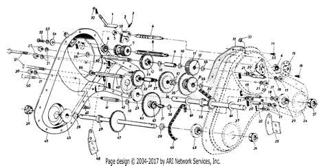 Mtd 215 447 190 Roto Boss 550 1995 Parts Diagram For Rear Tine Tiller