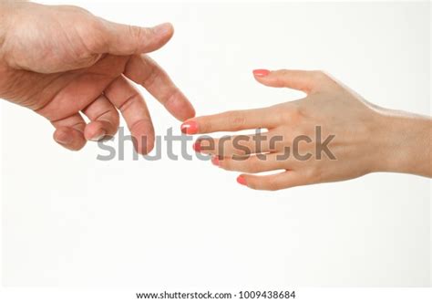Handshake Man Woman Hands Without Clothes Stock Photo 1009438684