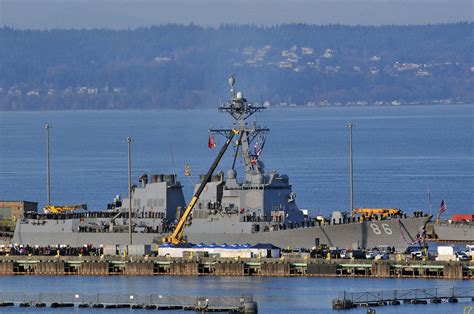 Uss Shoup Leaves Naval Station Everett For California