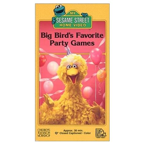Sesame Street Big Birds Favorite Party Games Vhs
