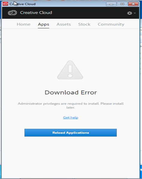 Solved Cc Apps Panel Needs Admin Rights Adobe Support Community
