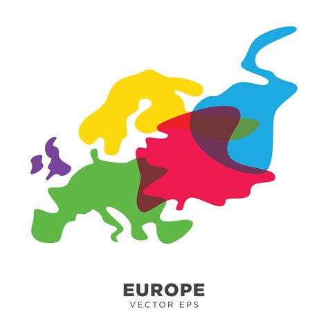 Map Of Europe Graphic Eps Gambaran