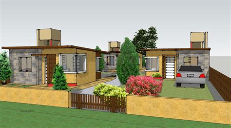 3d Residence House Plan Sketch Up File Cadbull