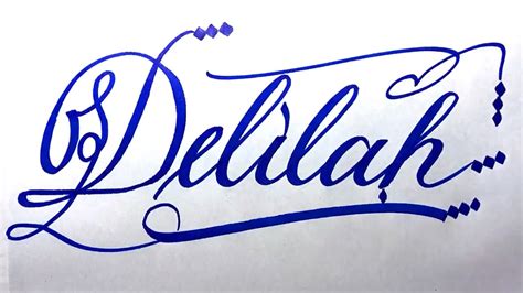 Delilah Name Signature Calligraphy Status Moderncalligraphy Cursive