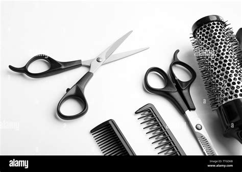 Professional Hairdressing Equipment Isolated On White Stock Photo Alamy