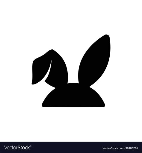 Bunny Ear Icon Design Template Isolated Royalty Free Vector