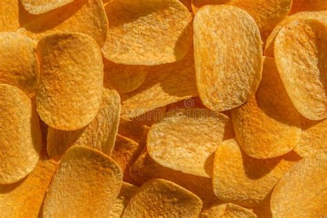 Handful Of Yellow Potato Chips Stock Image Image Of Fastfood Fast