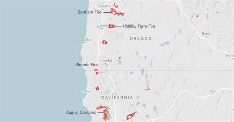 California Washington And Oregon Fire Maps Tracker The New York Times