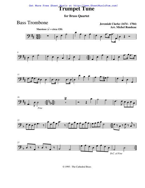 Free Printable Sheet Music For Trumpet Printable Templates