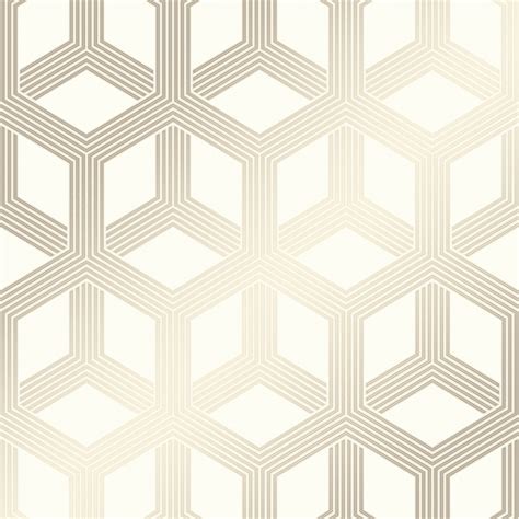 Hexa Geometric Wallpaper Cream Gold Wallpaper From I Love Wallpaper Uk