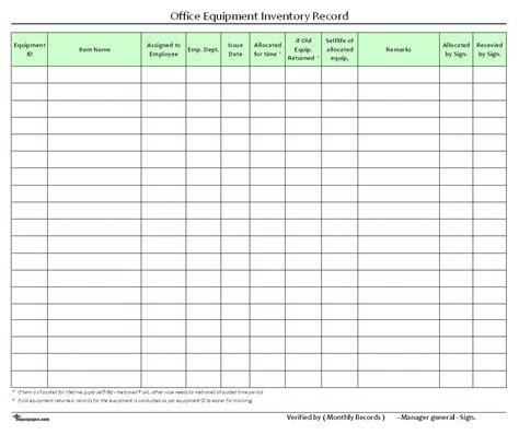 Equipment system checks, exterior work, inspection, operation, testing/calibration, and preventive maintenance tasks. Maintenance Inventory Spreadsheet in Sheetory Example ...