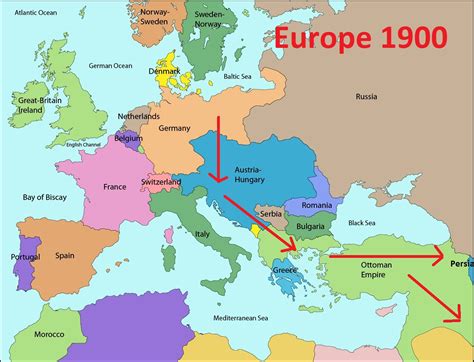 First World War Map Of Europe In 1914 Images And Photos Finder