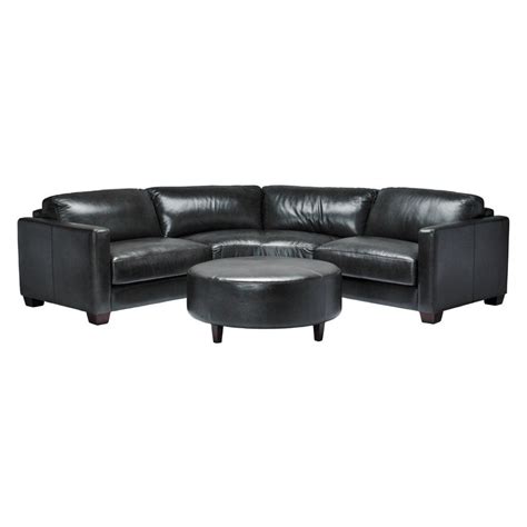 There is always something new at sofa land! Sofas To Go Lucas Leather Curved Sectional Sofa | Curved ...