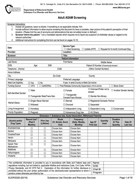 Adult Asam Screening Fill And Sign Printable Template Online Us Legal Forms