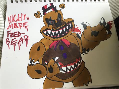 Nightmare Fred Bear Coloring Pages