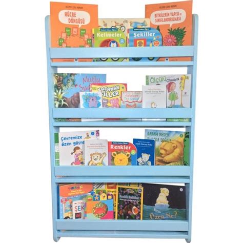 Novatıc Çocuk Odası Eğitici Montessori Kitaplık Duvar Rafı 4 Fiyatı
