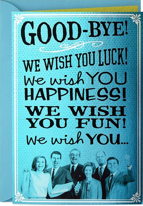 Amazon Com Hallmark Funny Coworker Goodbye Card From All Of Us We Wish You Office Products