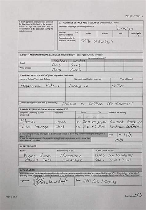 How To Fill Out The New Z83 Form In South Africa 2023