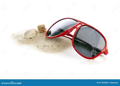 Sunglasses Sand And Shells Stock Photo Image Of Beach Summer 31164540