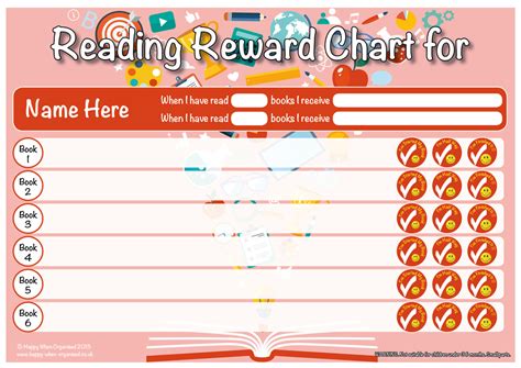 Reading Reward Chart 7 To 13 Years