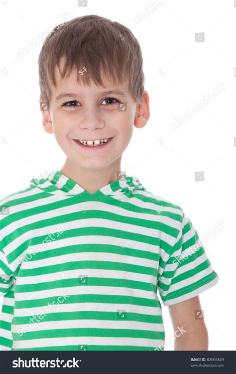Cute Boy Smile Isolated On A White Background Stock Photo