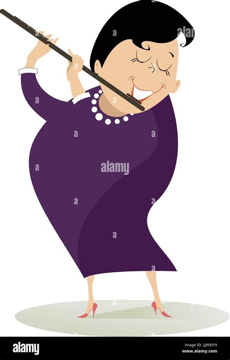 Woman Plays Flute Stock Vector Images Alamy