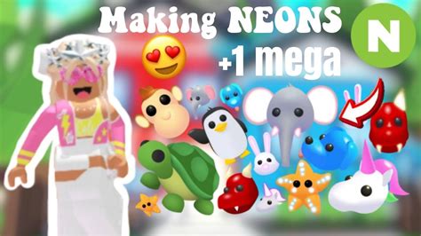 Making Neons And Megas In Adopt Me Roblox Littlestxrchild Youtube