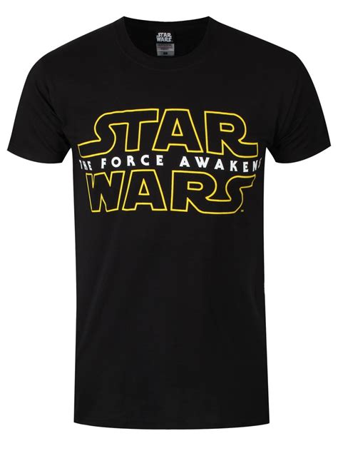 Star Wars The Force Awakens Logo Mens Black T Shirt Buy