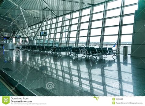 Contemporary Hallway Of Airport Stock Photo Image Of Terminal