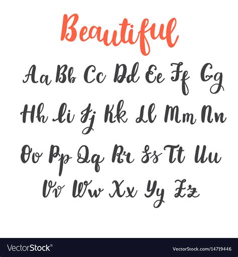Hand Draw Alphabet Uppercase And Lowercase Vector Image