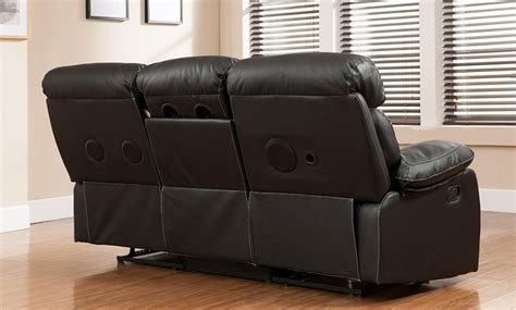Rosie Smart Leather Reclining Sofa Groupon