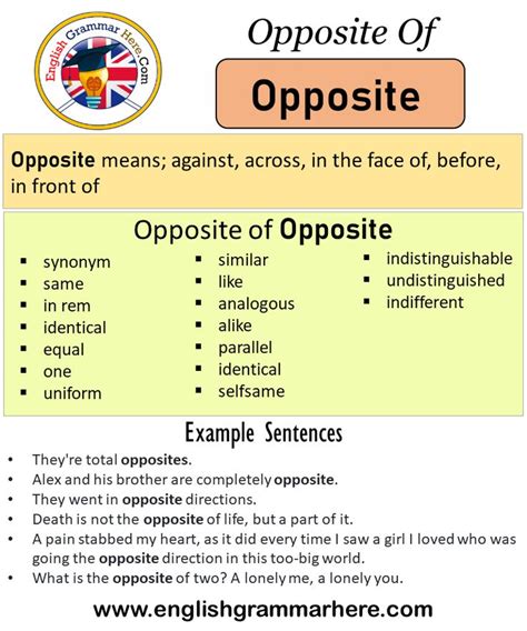 Opposite And Opposite Words Are Used To Describe Opposite Things In The
